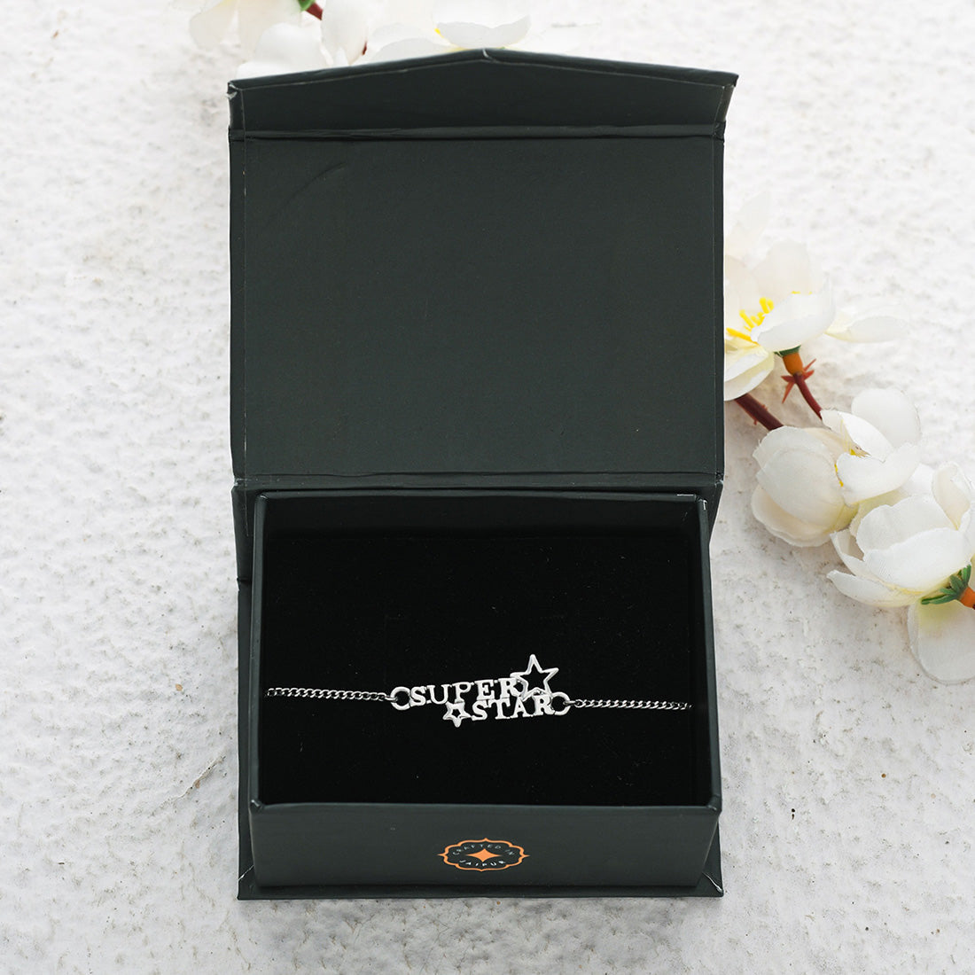 trueBrowns 925 Sterling Silver Precious SUPERSTAR Bracelet Rakhi | Swadesiicart
