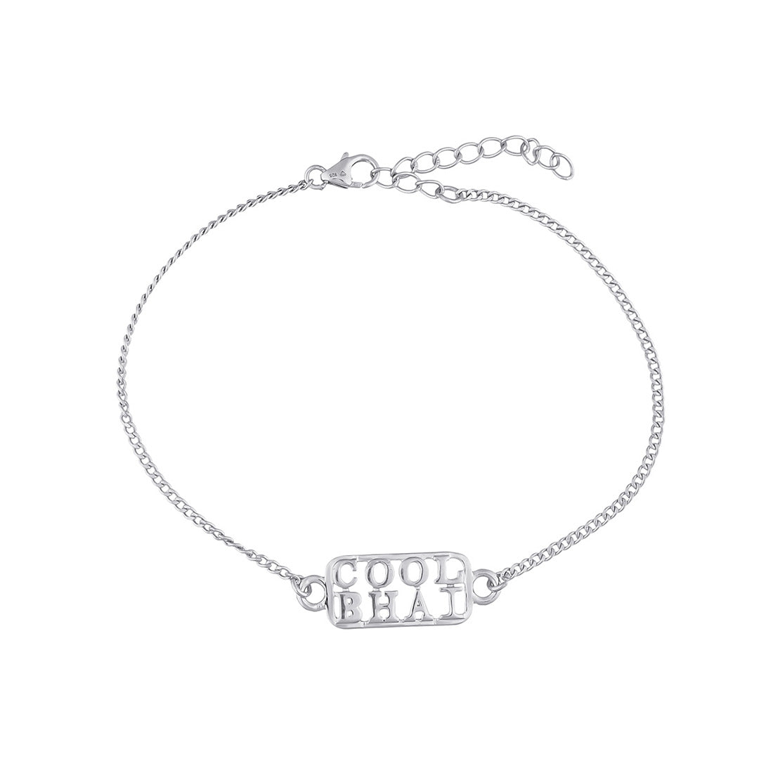 trueBrowns 925 Sterling Silver Precious Cool Bhai Bracelet Rakhi | Swadesiicart