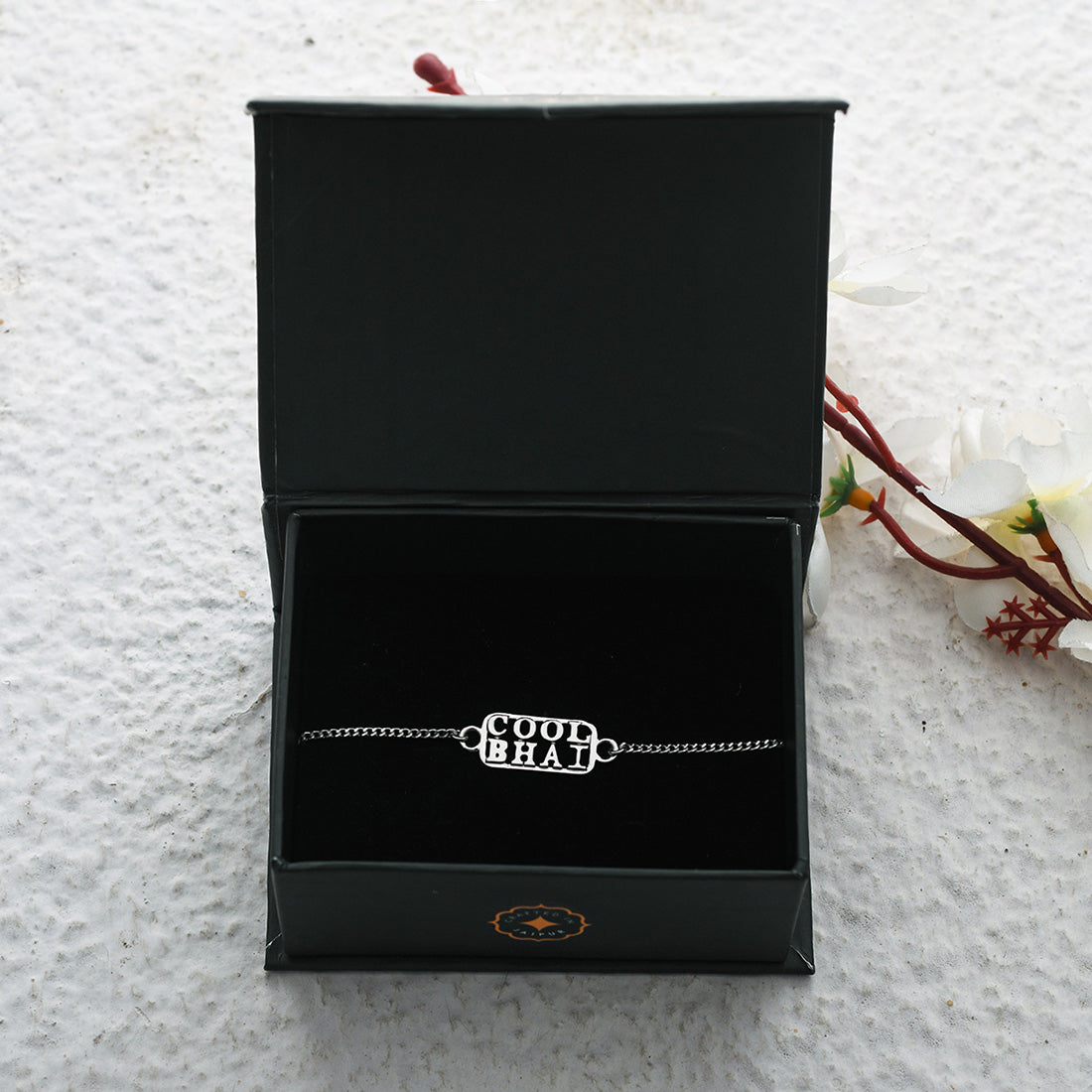 trueBrowns 925 Sterling Silver Precious Cool Bhai Bracelet Rakhi | Swadesiicart