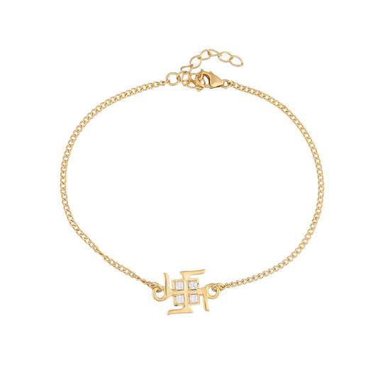 trueBrowns 925 Sterling Silver Swastik Bracelet Style Bracelet Rakhi | Swadesiicart