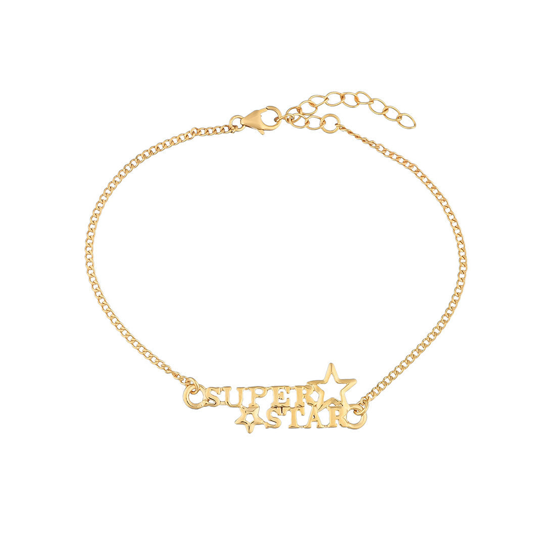 trueBrowns 925 Sterling Silver Gold-Polished Gold Micron Plated Superstar Bracelet Rakhi | Swadesiicart