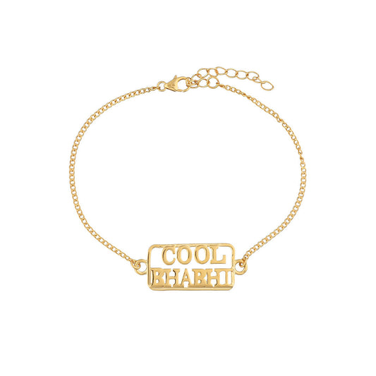 trueBrowns 925 Sterling Silver Gold-Polished Gold Micron Plated Cool Bhabhi Rakhi | Swadesiicart