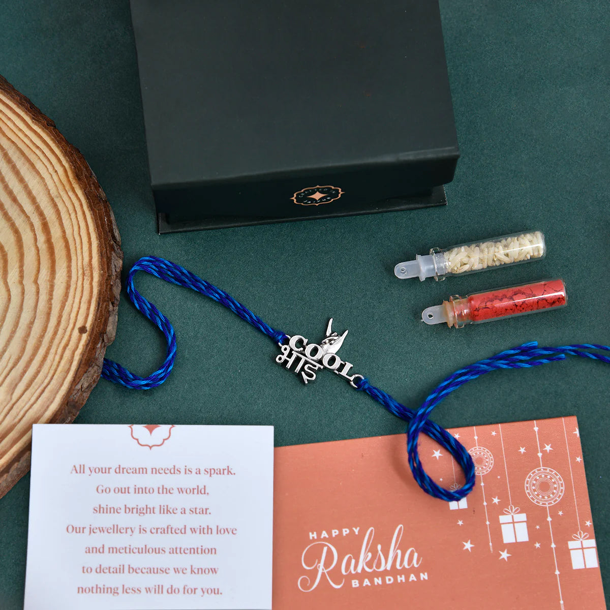trueBrowns X Voylla 925 Sterling Silver Precious Cool Bhai Thread Rakhi | Swadesiicart