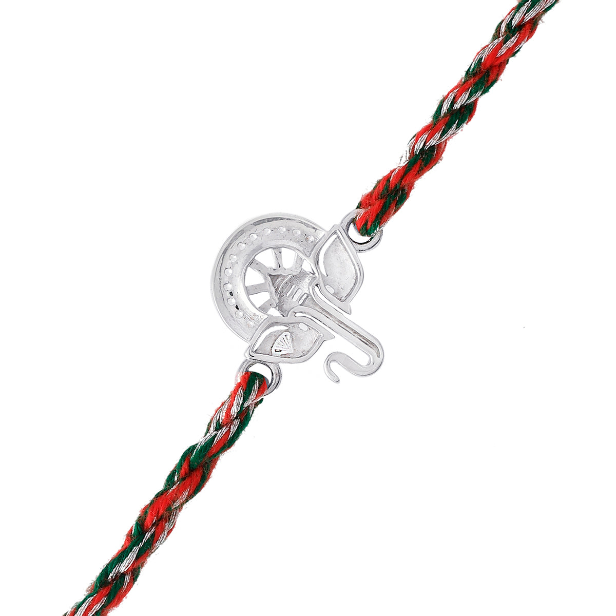 trueBrowns 925 Sterling Silver Auspicious Ganpati Thread Style Rakhi | Swadesiicart