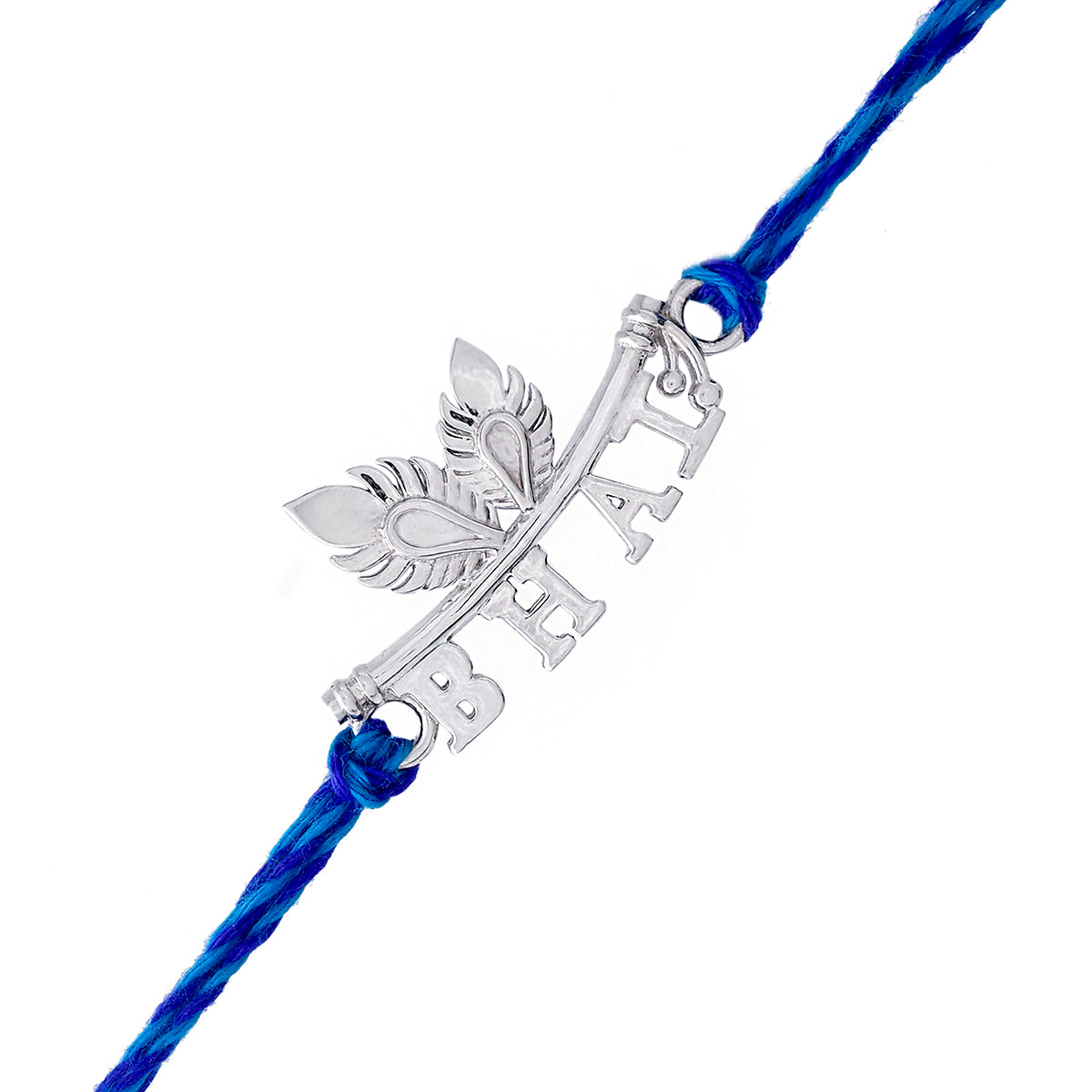 trueBrowns 925 Sterling Silver Stunning Bhai Thread Rakhi | Swadesiicart