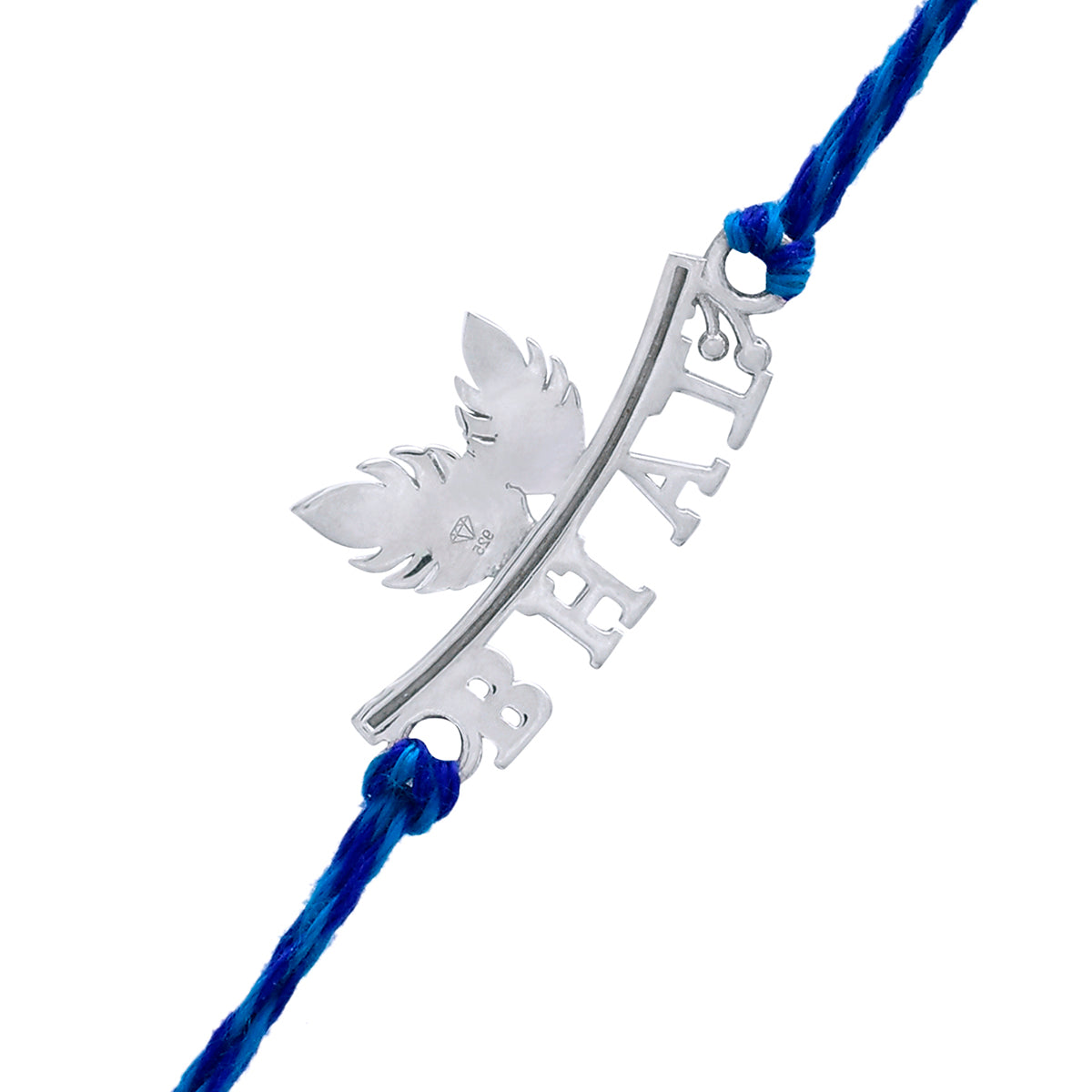 trueBrowns 925 Sterling Silver Stunning Bhai Thread Rakhi | Swadesiicart