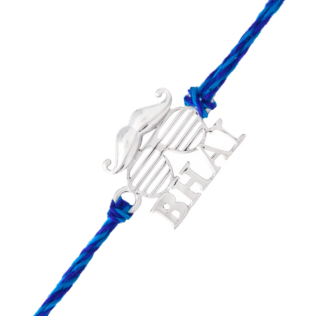 trueBrowns 925 Sterling Silver Precious Bhai Thread Rakhi | Swadesiicart