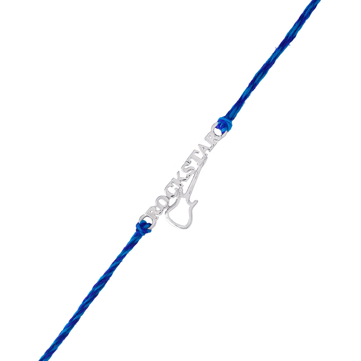 trueBrowns 925 Sterling Silver Precious Rockstar Thread Rakhi | Swadesiicart