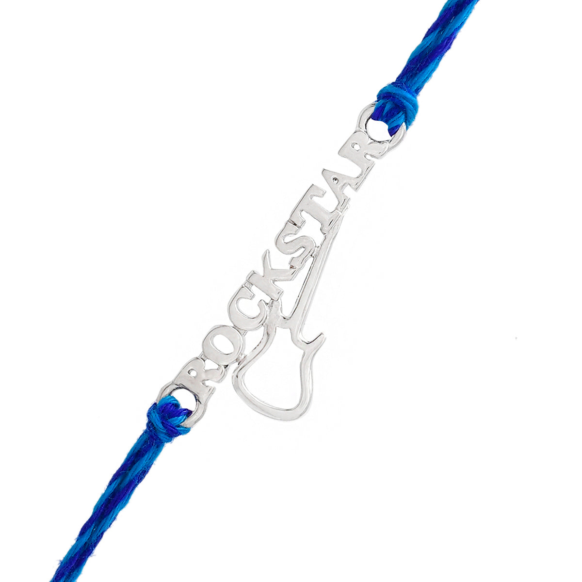 trueBrowns 925 Sterling Silver Precious Rockstar Thread Rakhi | Swadesiicart