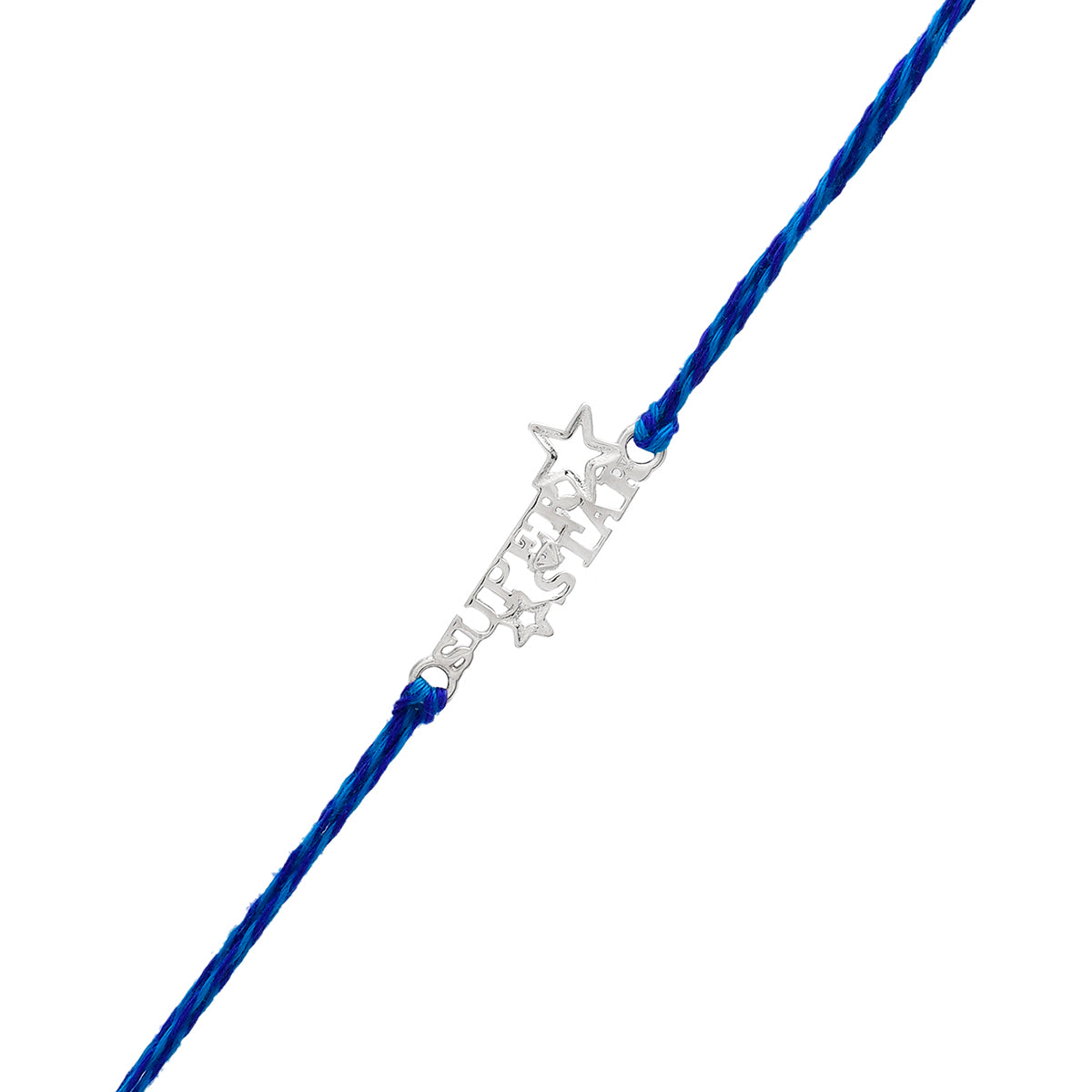 trueBrowns 925 Sterling Silver Precious Superstar Thread Rakhi | Swadesiicart