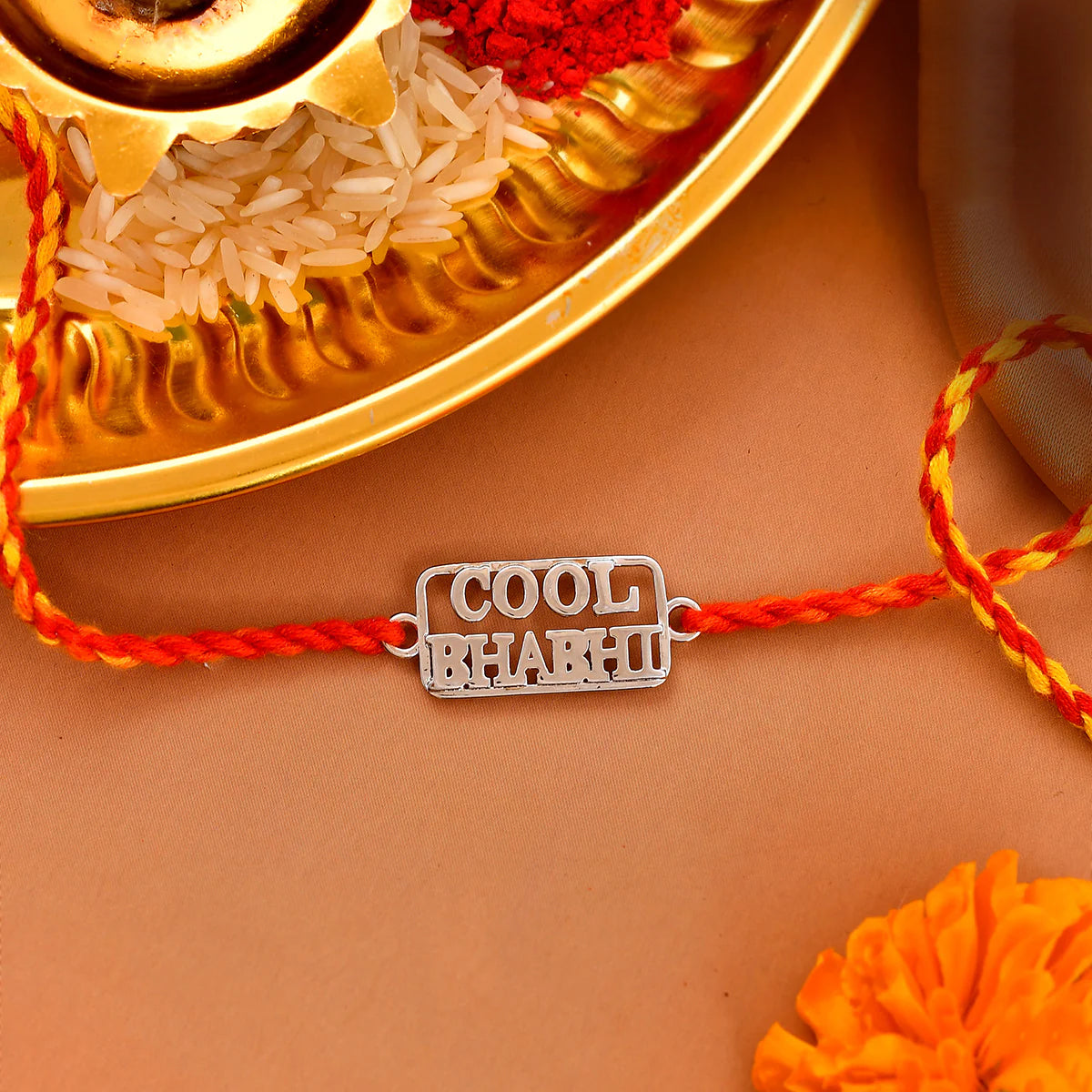 trueBrowns 925 Sterling Silver Precious Cool Bhabhi Thread Rakhi | Swadesiicart