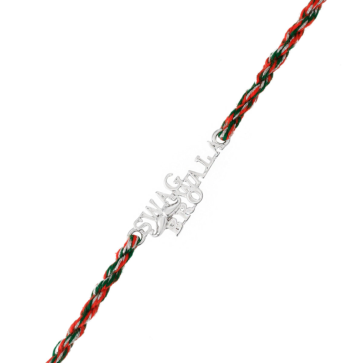 trueBrowns X Voylla 925 Sterling Silver Precious Swag Wala Bro Thread Rakhi | Swadesiicart