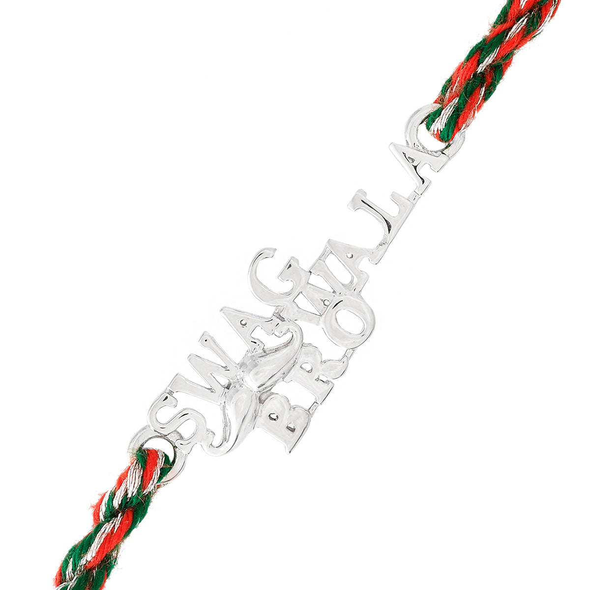 trueBrowns X Voylla 925 Sterling Silver Precious Swag Wala Bro Thread Rakhi | Swadesiicart