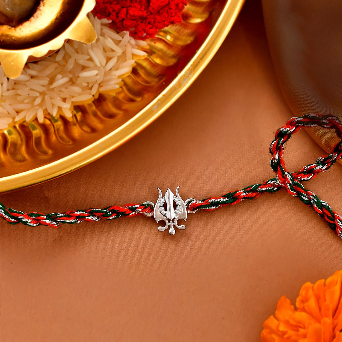 trueBrowns 925 Sterling Silver Precious Silver Thread Rakhi | Swadesiicart