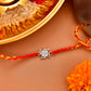 trueBrowns 925 Sterling Silver Precious Swastik Thread Rakhi | Swadesiicart