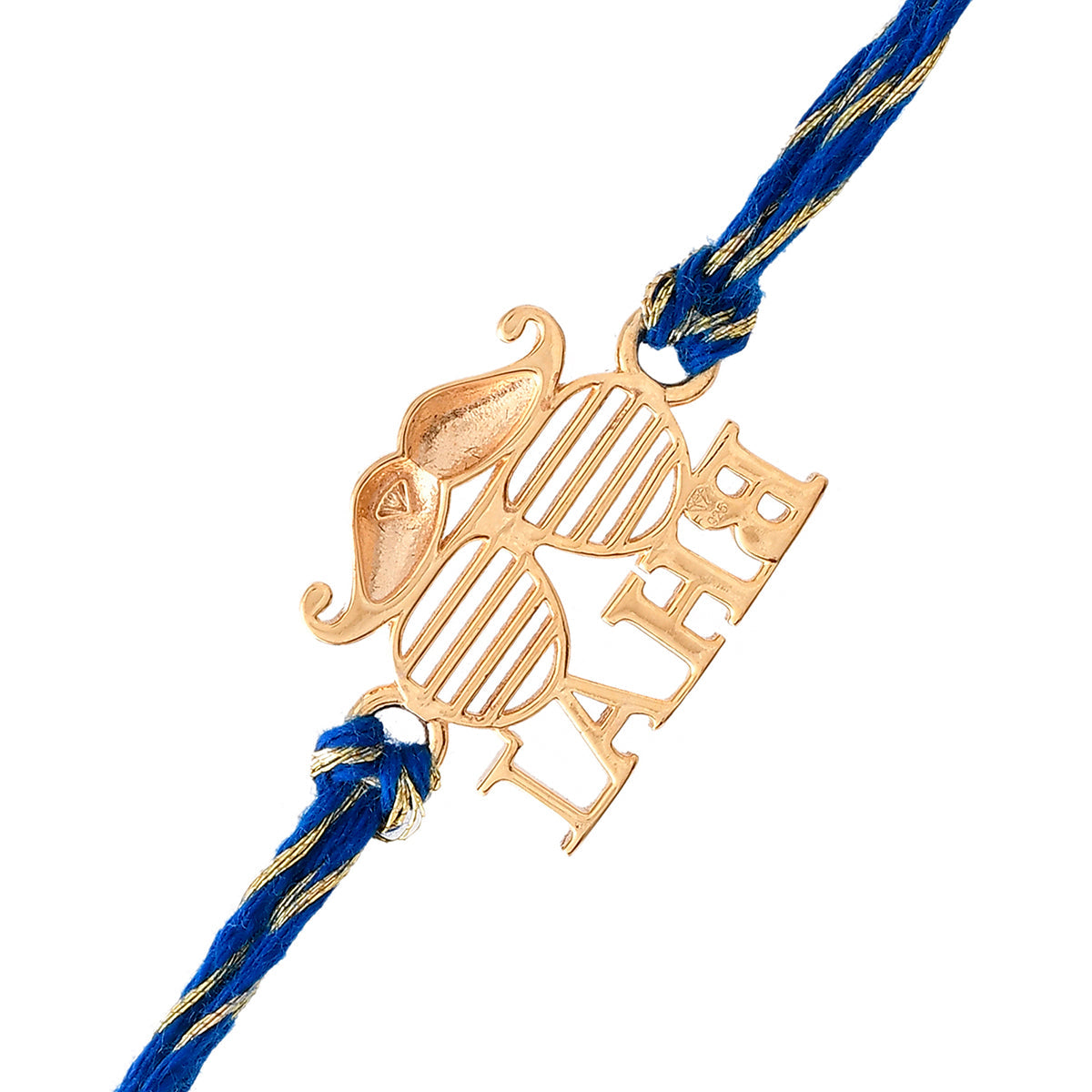 trueBrowns X Voylla 925 Sterling Silver Gold-Polished Gold Micron Plated Bhai Thread Rakhi | Swadesiicart