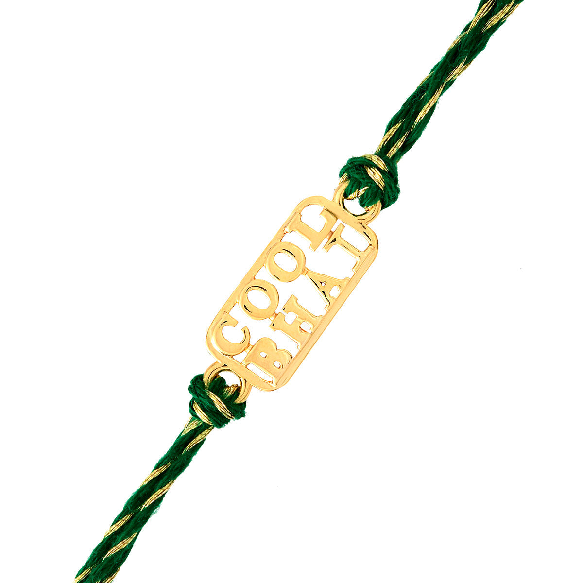 trueBrowns 925 Sterling Silver Gold-Polished Gold Micron Plated Cool Bhai Thread Rakhi | Swadesiicart