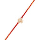 trueBrowns 925 Sterling Silver Gold-Polished Gold Micron Plated Trishul Thread Rakhi | Swadesiicart