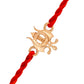 trueBrowns 925 Sterling Silver Gold-Polished Gold Micron Plated Trishul Thread Rakhi | Swadesiicart