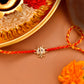 trueBrowns 925 Sterling Silver Gold-Polished Gold Micron Plated Trishul Thread Rakhi | Swadesiicart