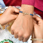 trueBrowns 925 Sterling Silver Rockstar Gold-Polished Gold Micron Plated Thread Rakhi | Swadesiicart