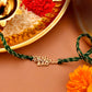 trueBrowns 925 Sterling Silver Gold-Polished Gold Micron Plated Swag Thread Rakhi | Swadesiicart