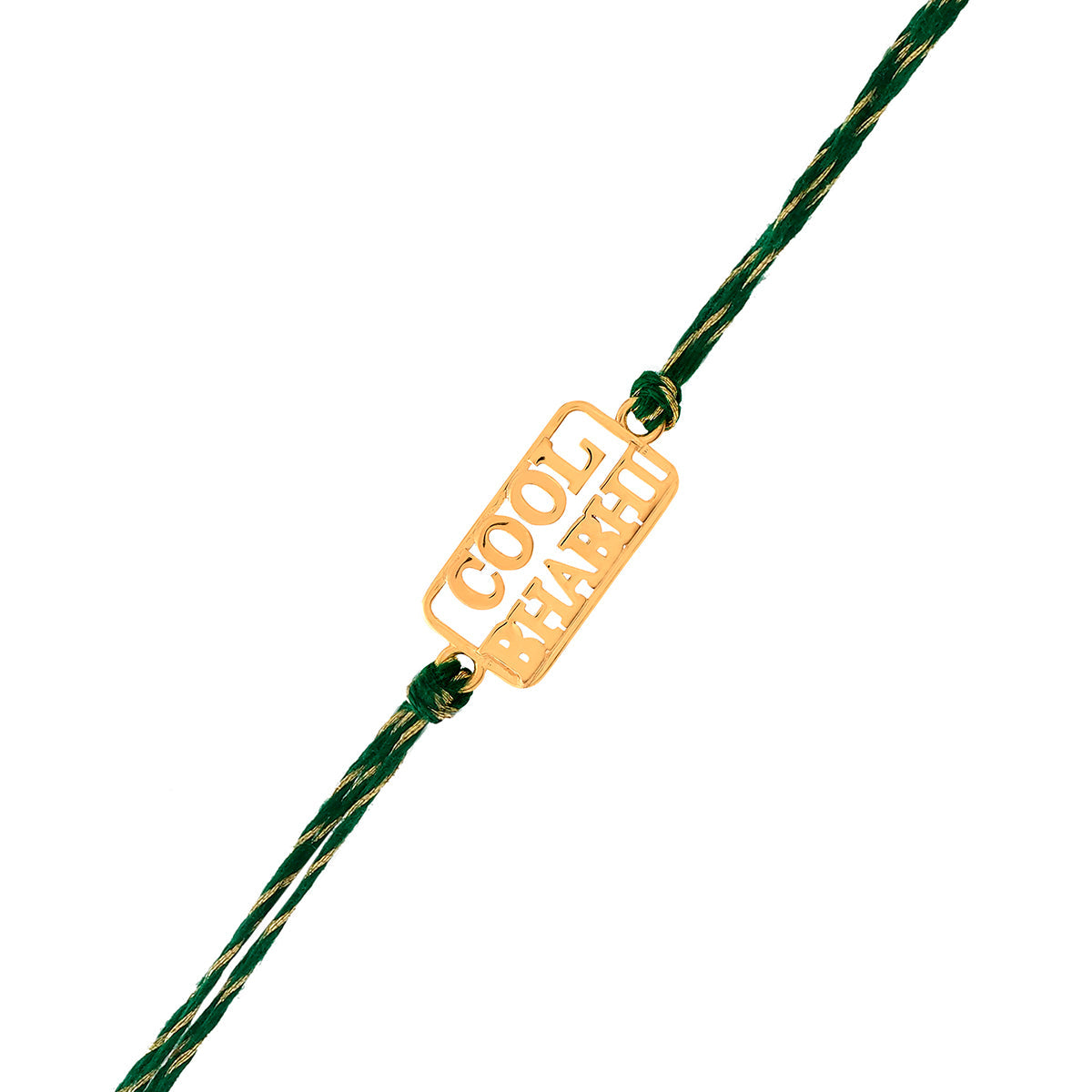 trueBrowns 925 Sterling Silver Cool Bhabhi Gold-Polished Gold Micron Plated Thread Rakhi | Swadesiicart