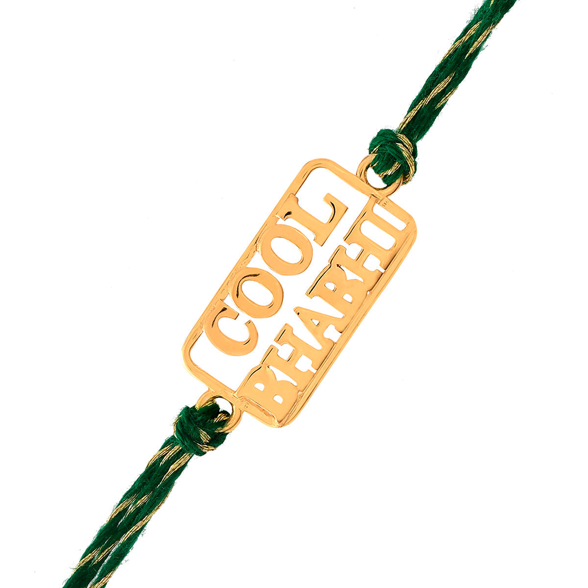 trueBrowns 925 Sterling Silver Cool Bhabhi Gold-Polished Gold Micron Plated Thread Rakhi | Swadesiicart