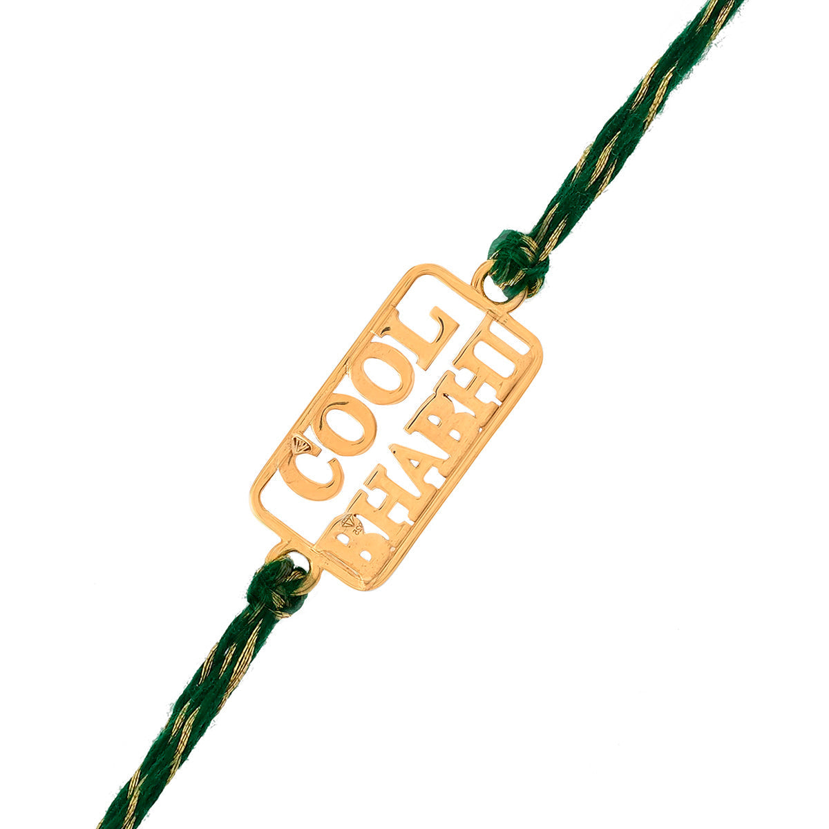 trueBrowns 925 Sterling Silver Cool Bhabhi Gold-Polished Gold Micron Plated Thread Rakhi | Swadesiicart