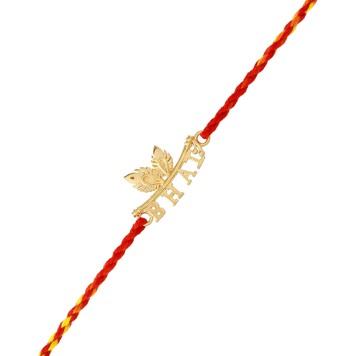 trueBrowns X Voylla 925 Sterling Silver Gold-Polished Gold Micron Plated Bhai Thread Rakhi | Swadesiicart