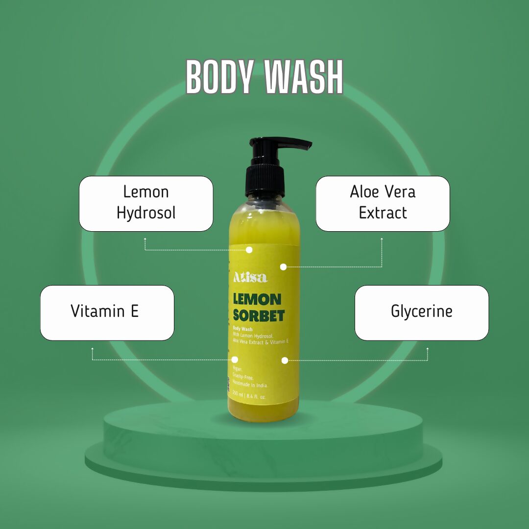 Atisa Lemon Sorbet Body Wash | Swadesiicart