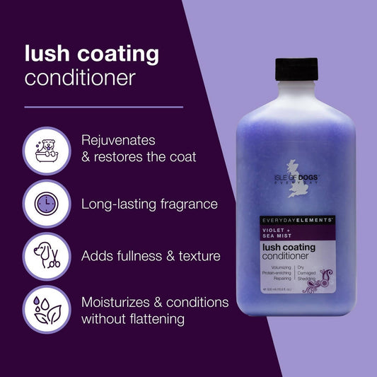 Isle Of Dogs Violet + Sea Mist Lush Coating Dog Conditioner - Swadesiicart