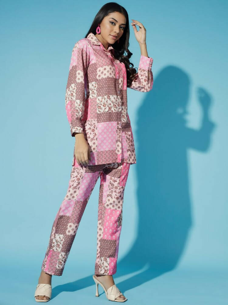 Myshka Women Multi - Printed Bling & Sparkly Co-Ords - Swadesiicart
