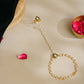 Ruby Raang Gold Green Meenakari Kundan Haath Phool | Swadesiicart