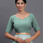 Shree Shyam Fashion Linen Cotton Sea Green Saree