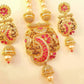 CZ Ruby Bridal Necklace Set