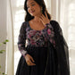 Joban Fashion Black Kurta Set Organza Sequin Embroidery Work - Swadesiicart