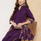 Ahalyaa Women's Traditional Wear Co-ods - Burgundy | Swadesiicart