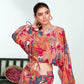 BulBul Anushree Chanderi Pink Co-Ord Set - Swadesiicart