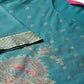 Anubhutee Peacock Blue Kurta Set with Golden Traditional Motifs - Swadesiicart