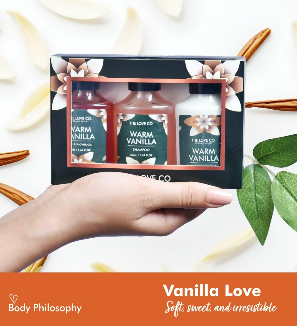 The Love Co. Warm Vanilla Bath & Body Gift Set - Swadesiicart