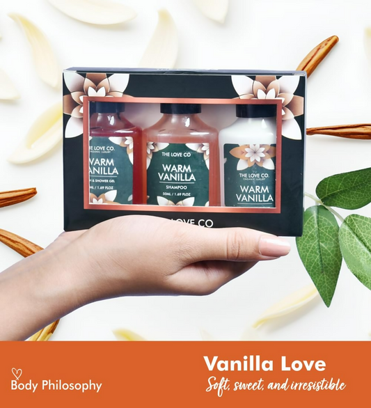 The Love Co. Warm Vanilla Bath & Body Gift Set - Swadesiicart