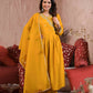 Ethnic Festive Wear Viscose Chanderi Yellow Stitched Suit With Dupatta - Tanisha | Swadesiicart