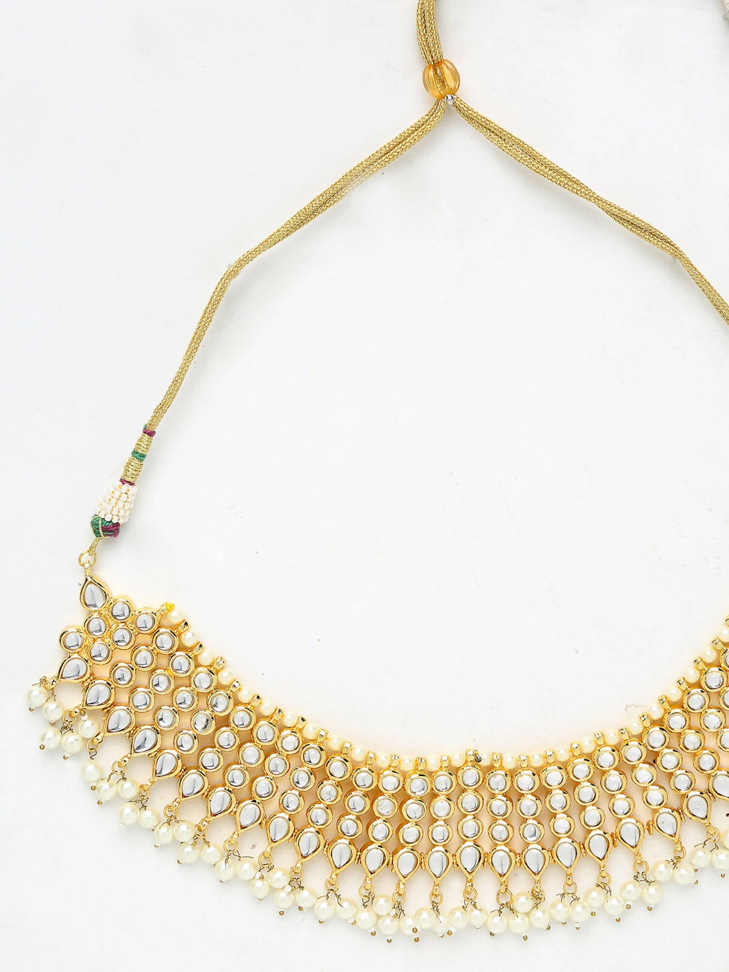 Kundan Pearl Choker - Ruby Raang | Swadesiicart