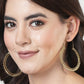NVR Women Golden Full Circular Hoop Earrings - Swadesiicart