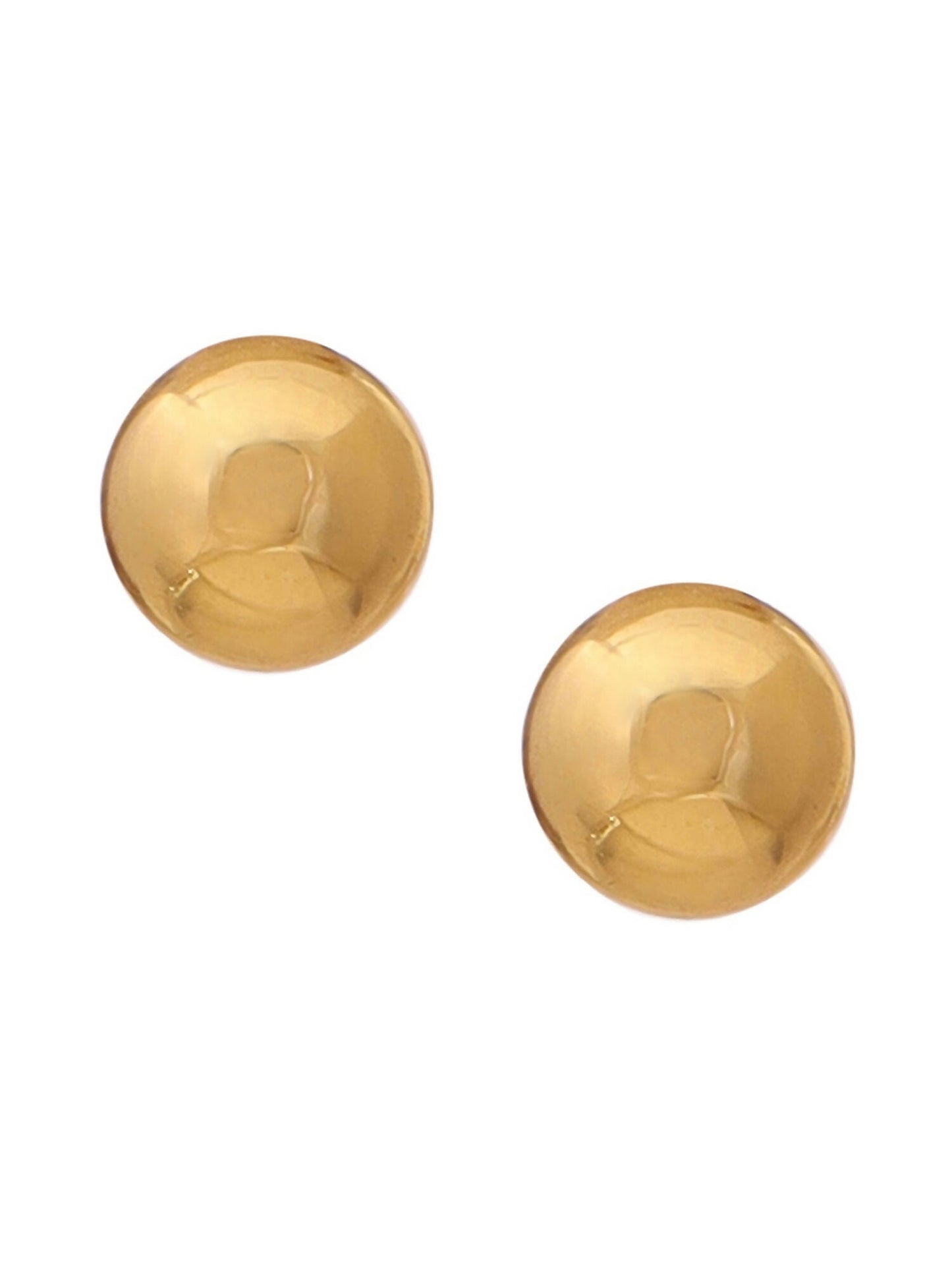 Ruby Raang Golden Round Studs | Swadesiicart