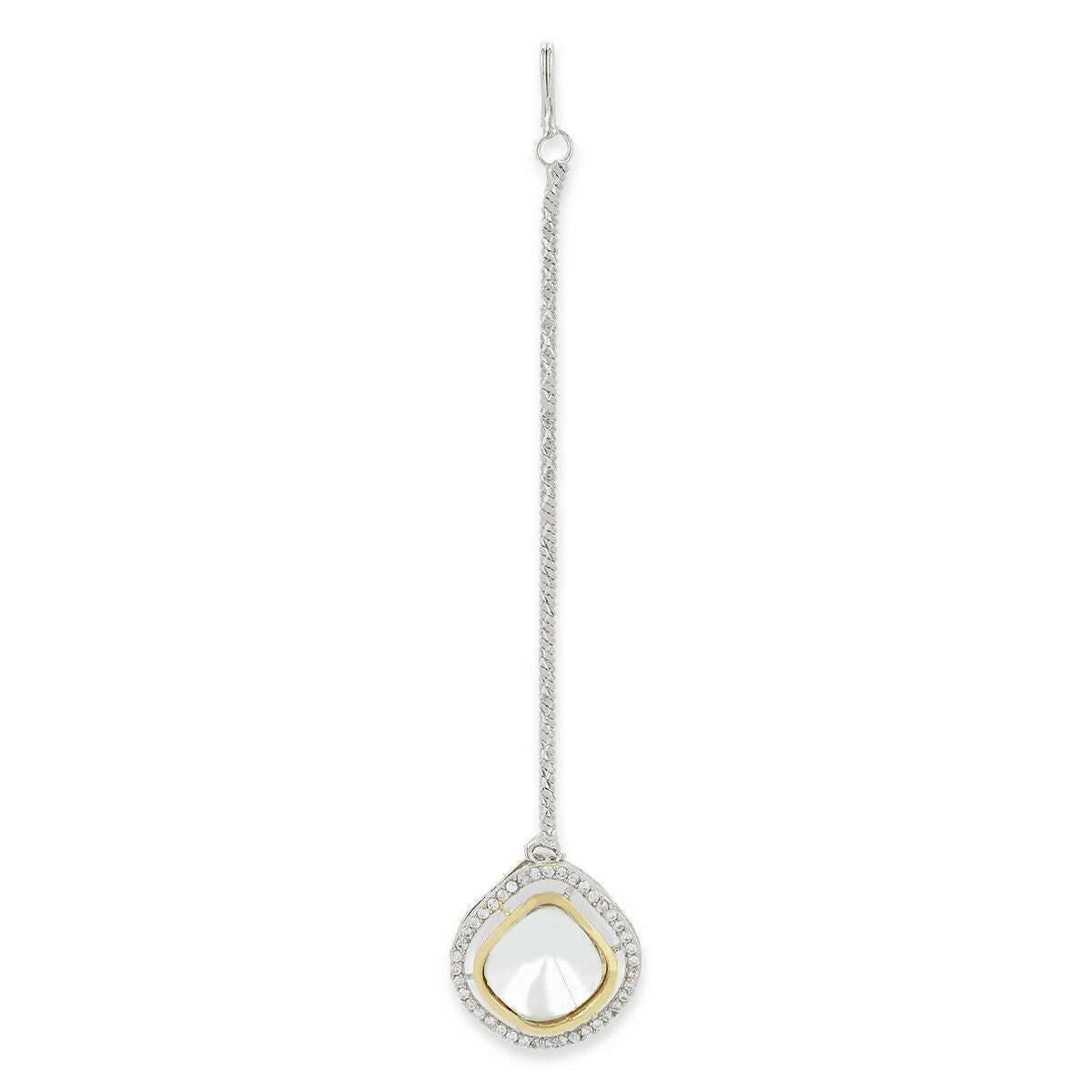 Silver Kundan Maang Tikka- Ruby Raang | Swadesiicart