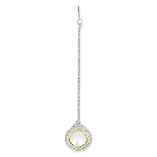 Silver Kundan Maang Tikka- Ruby Raang | Swadesiicart
