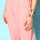 Ahalyaa Women Pink Colour Cotton Silver Foil Printed Kurta Pant Set | Swadesiicart