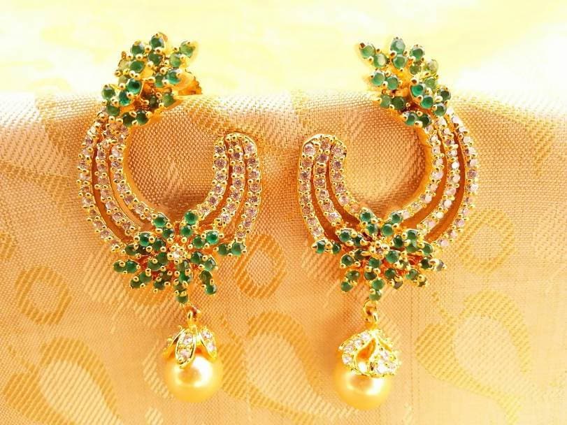 Green AD Fashion Earrings | Swadesiicart